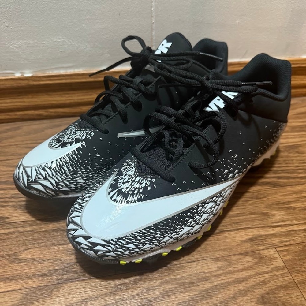 Nike‎ Vapor Football Cleats Black White Mens Size 11.5 Athletic Shoes